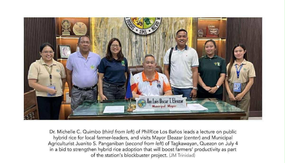 Hybrid rice lecture and courtesy visit to Mayor Eleazar