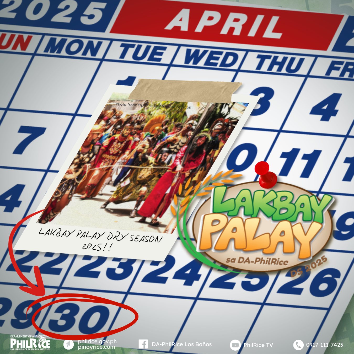 Lakbay Palay Dry Season 2025 reminder