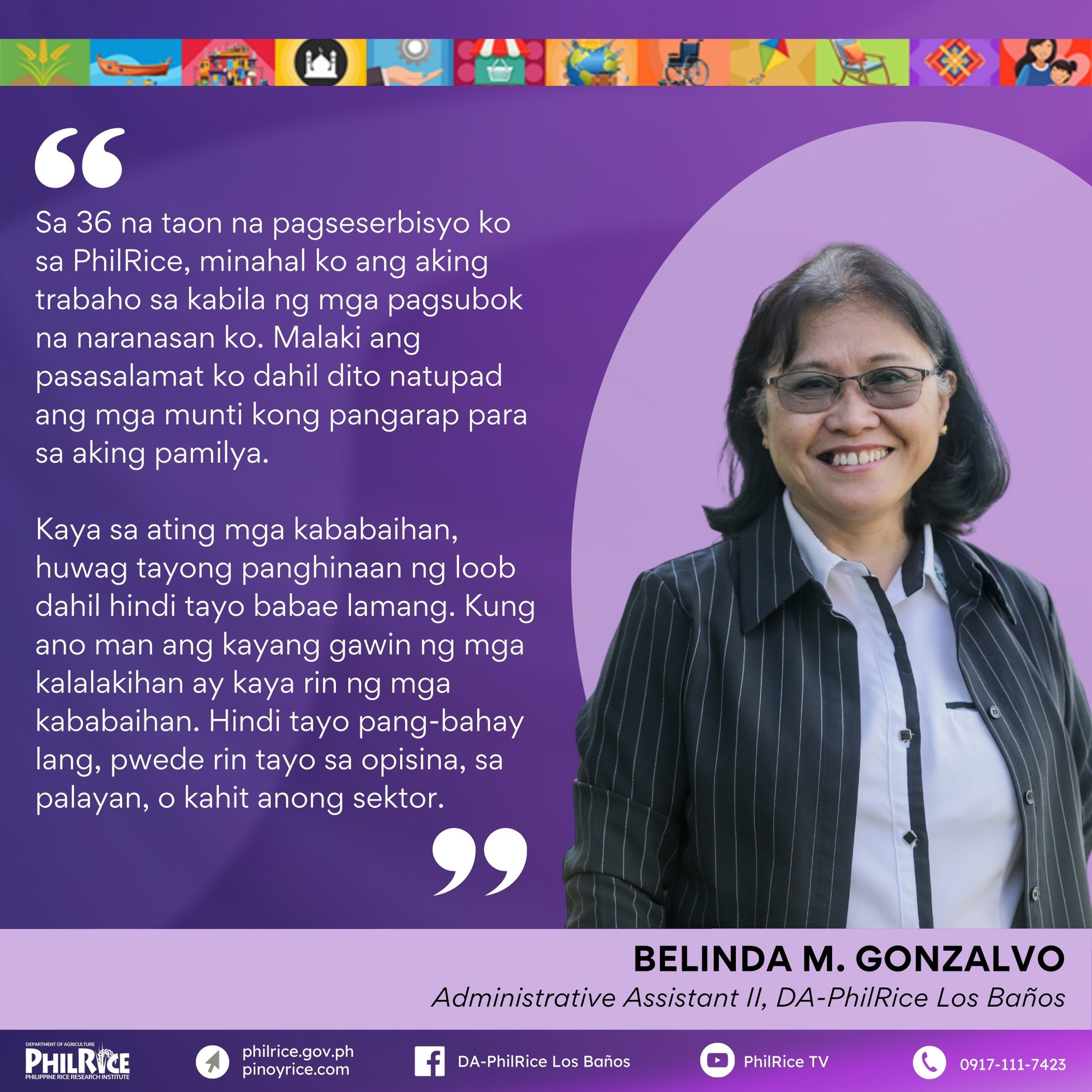 36 years of service — Belinda M. Gonzalvo
